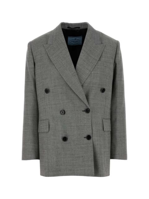 Prada Women Grey Wool Blazer