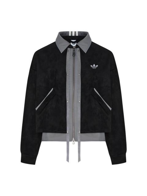 adidas (WMNS) adidas 3S Deluxe W Jacket Asia Sizing 'Black Grey' LE9664