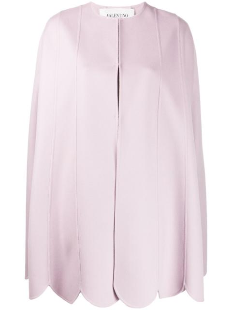 Valentino scalloped hem cape