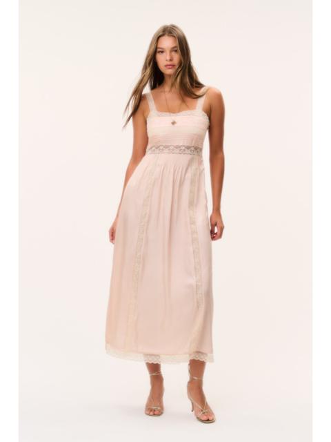 LoveShackFancy Cerys Silk Lace-Trimmed Maxi Dress