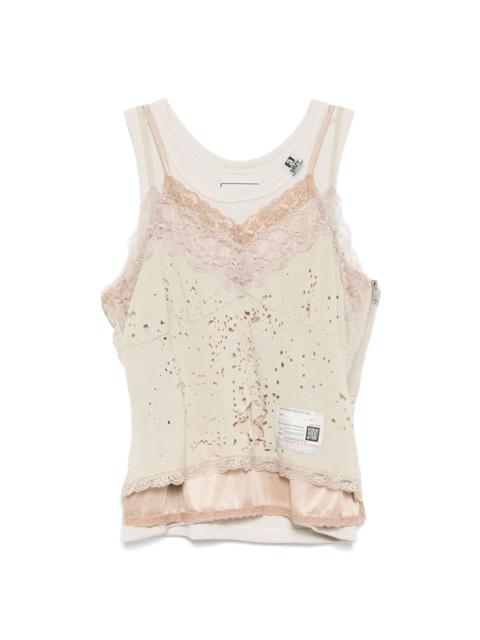 Maison MIHARAYASUHIRO laced tank top