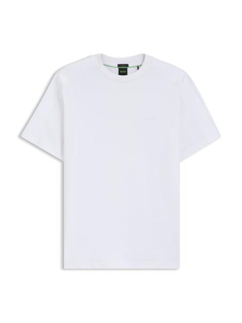 BOSS STRETCH-COTTON T-SHIRT WITH JACQUARD TAPE