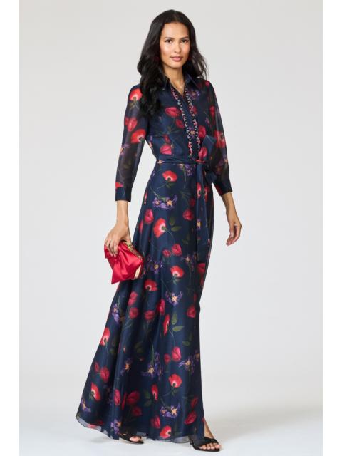 SACHIN & BABI EMBELLISHED SLOANE GOWN - MIDNIGHT JARDIN