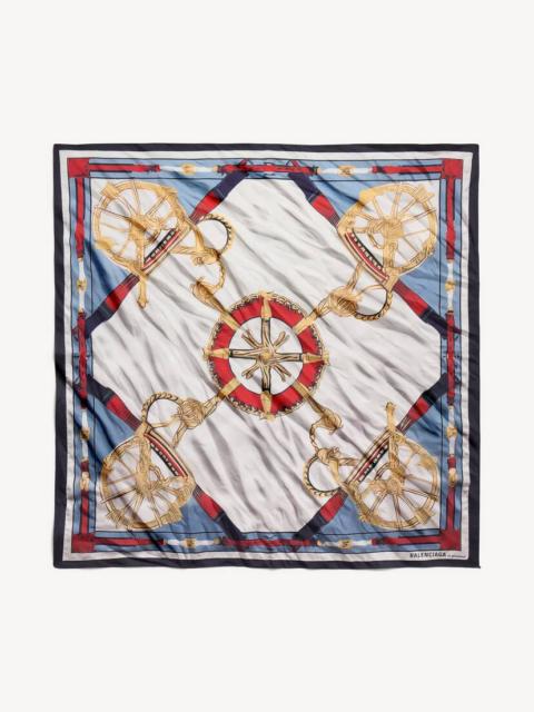 BALENCIAGA Women's Ai Scarf in Beige/light Blue