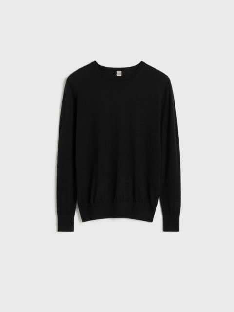 Totême Fine crew-neck knit black
