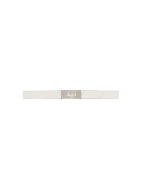 Maison Margiela Reversible Off-White Logo-Engraved Belt