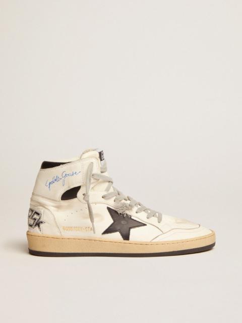 Golden Goose Women’s Sky-Star sneakers with signature on the ankle and black leather inserts