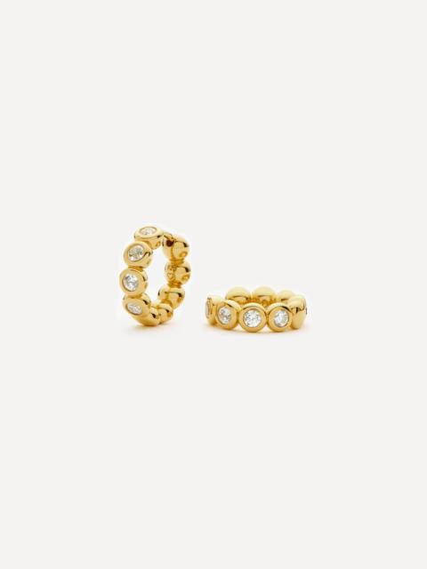 MISSOMA 18ct Gold-Plated Vermeil Silver Small Tennis Hoop Earrings