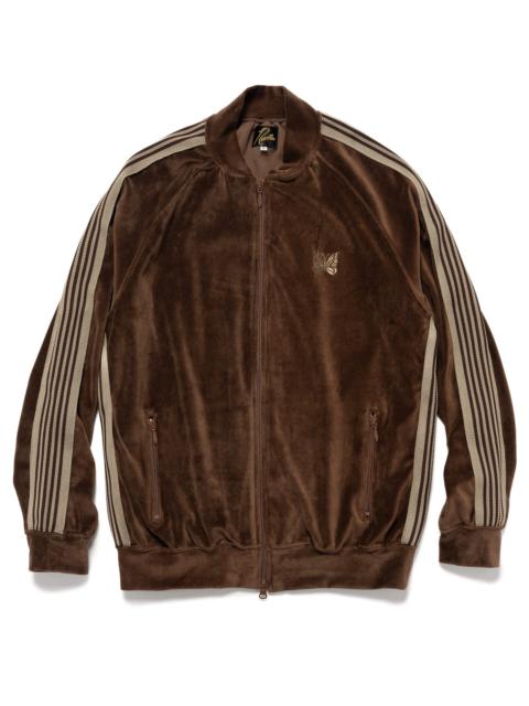 NEEDLES R.C. TRACK JACKET - C/PE VELOUR BROWN