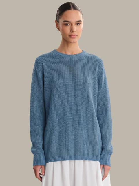 525 america Emma: Crewneck Shaker Stitch Cotton Sweater