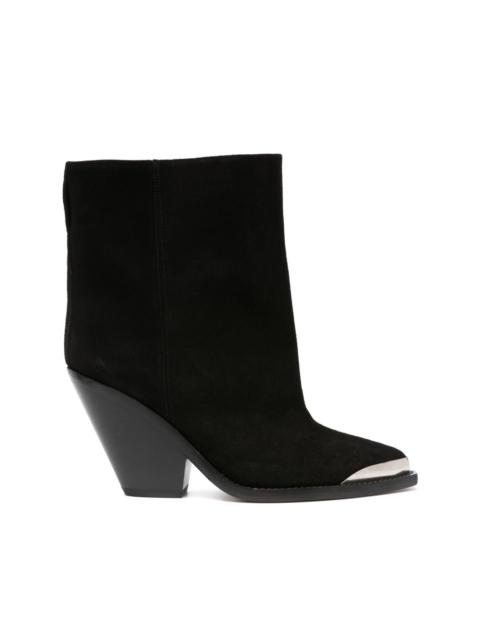 calf suede ankle boots
