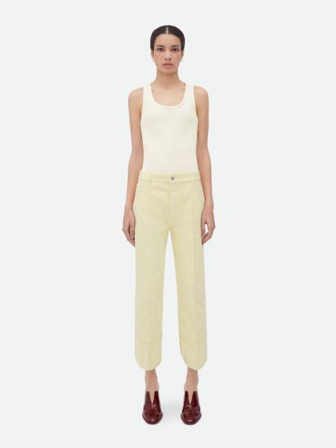 Bottega Veneta Curved Shape Yellow Wash Denim