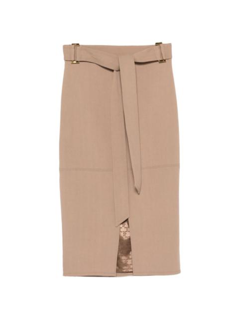 ELISABETTA FRANCHI belted midi skirt