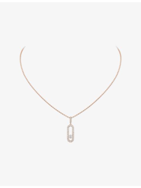 MESSIKA Move Uno Large Pave 18ct Gold And 0.35ct Diamond Necklace