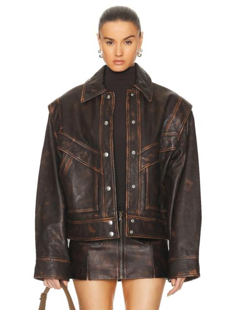 GRLFRND Jayden Distressed Leather Jacket