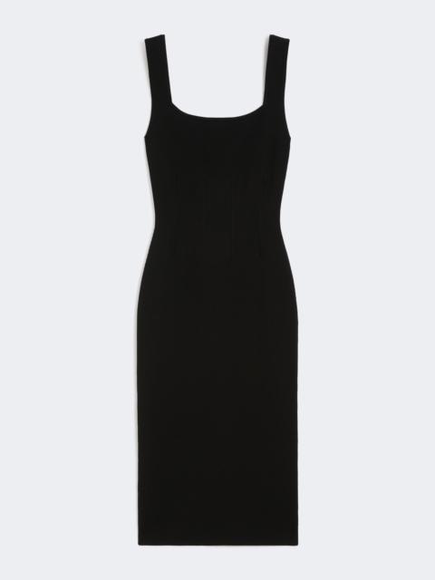 Max Mara SABBIA Full Milano-knit midi dress - BLACK