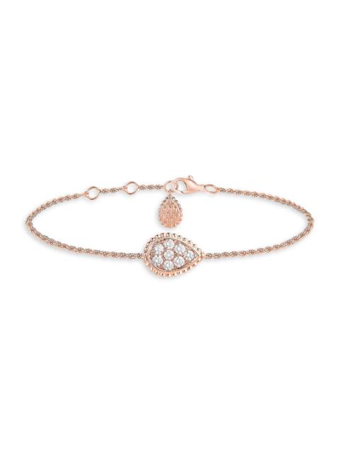 Boucheron Women's Serpent Bohème 18K Rose Gold & 0.33 TCW Diamond Chain Bracelet/6.1"-6.9" - Pink Gold