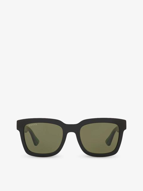 GG0001SN square-frame acetate sunglasses
