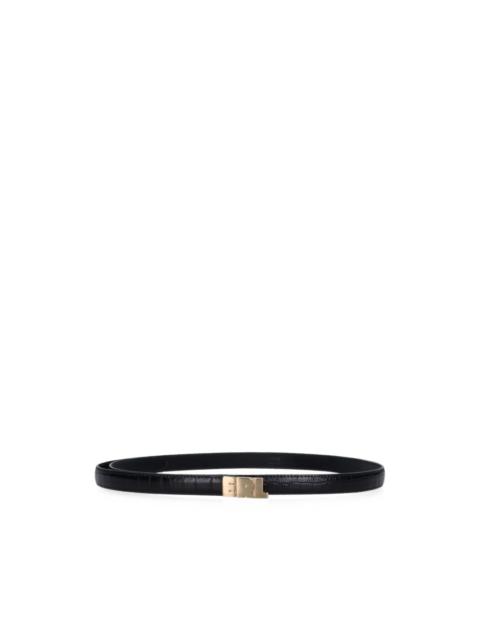 ERL croc-effect logo-buckle belt