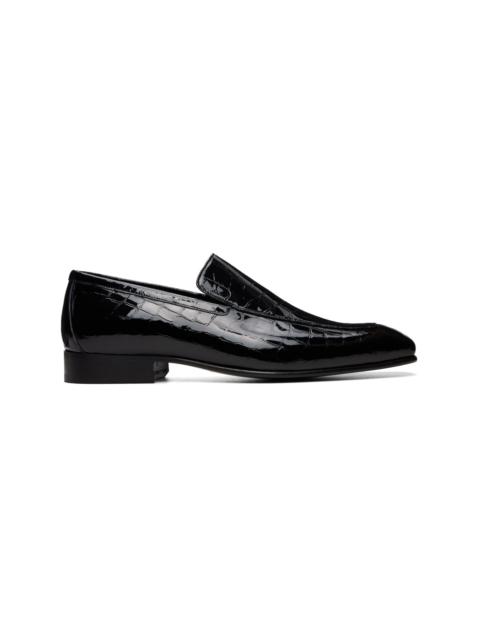 ERNEST W. BAKER Black Tailored Leather Loafers