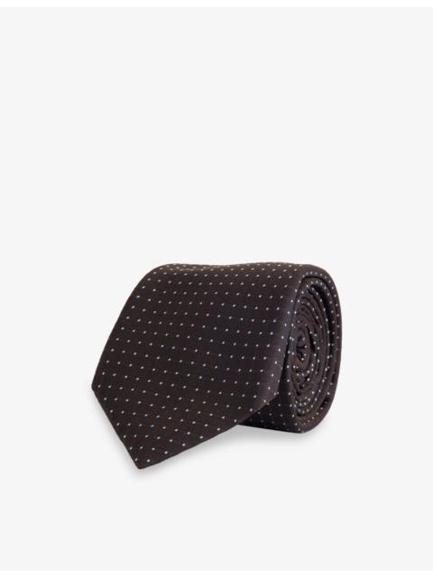 CORNELIANI Polka Dot Silk Tie