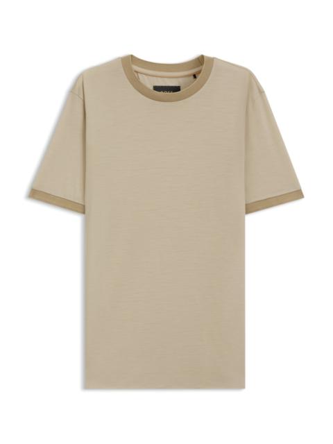 BOSS LUXE TRAVEL WOOL T-SHIRT WITH FK COLLAR