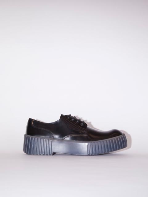 Acne Studios Leather derby shoes - Black/grey