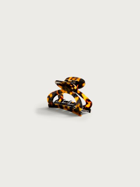 J.CREW Rounded open-sided hair clip in Italian tortoise