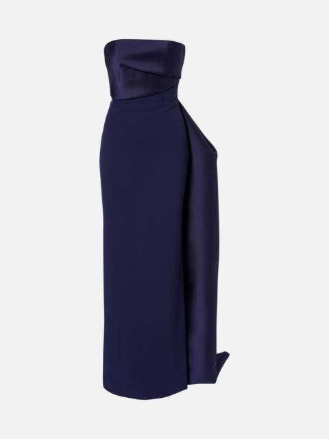 SOLACE LONDON Kinsley draped strapless gown