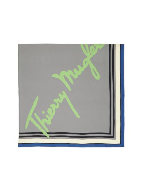 MUGLER Gray 'Thierry Mugler' Signature Scarf