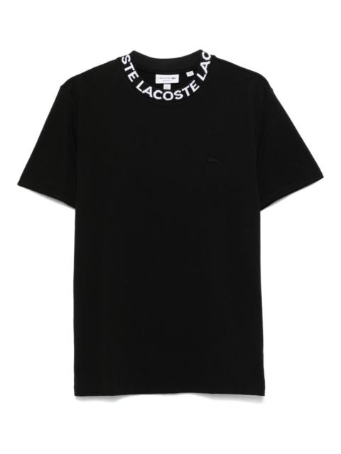 LACOSTE jacquard-logo piqué T-shirt