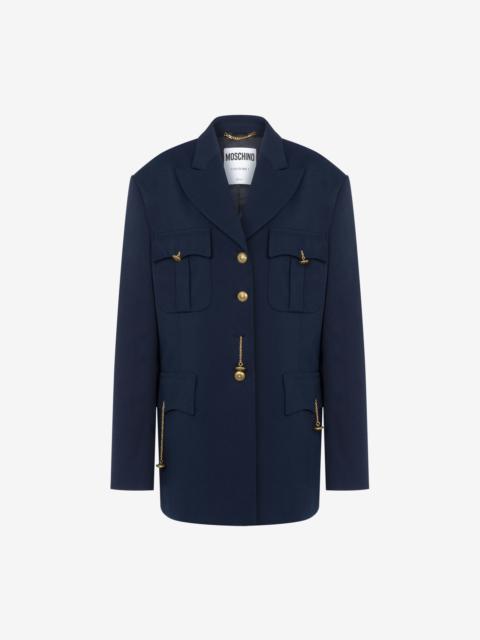 Moschino JACKET IN GABARDINE MILITARY TWIST