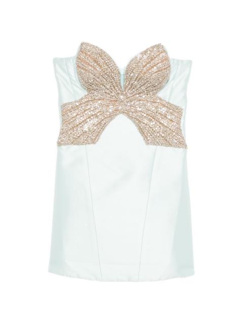 COSTARELLOS sequin mini dress