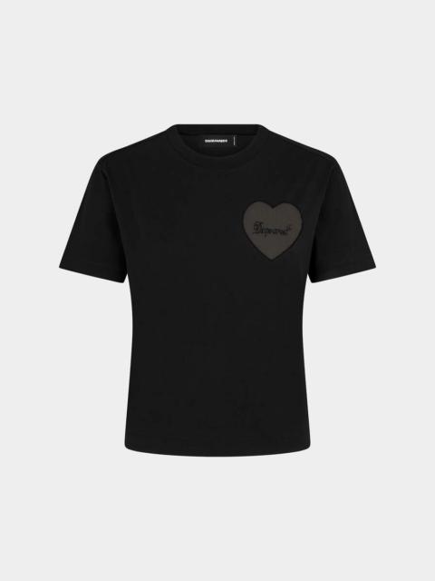 DSQUARED2 BOXY FIT HEART T-SHIRT