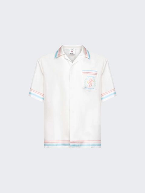 CASABLANCA Dance Joy Cuban Collar Shirt White