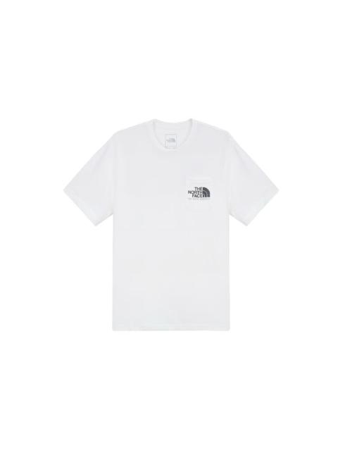 THE NORTH FACE Logo Woodcut Dome T-Shirt 'White' NF0A4U9L-FN4