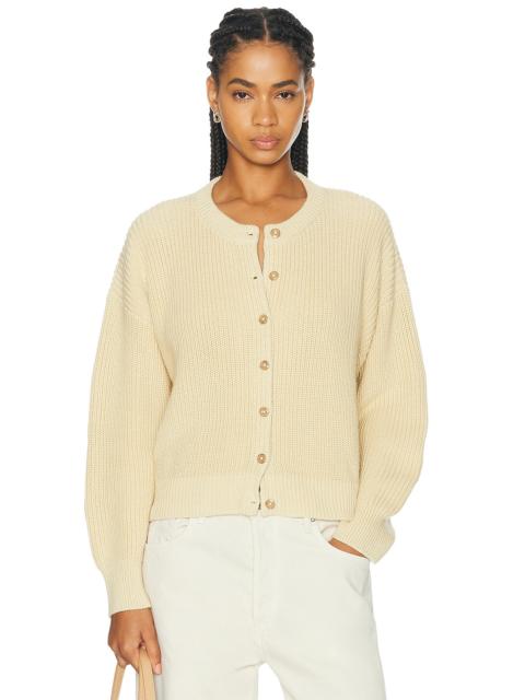 Jenni Kayne Cotton Hayes Crewneck Cardigan