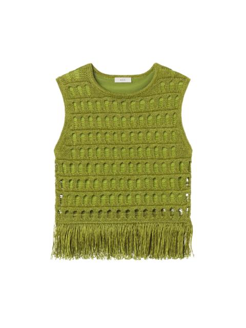 A.L.C. Esme Crochet Fringe Top