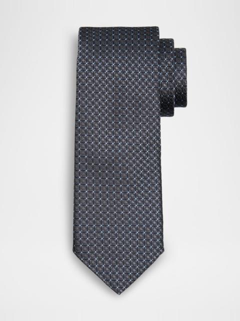 Canali Men's Micro-Box Silk Jacquard Tie