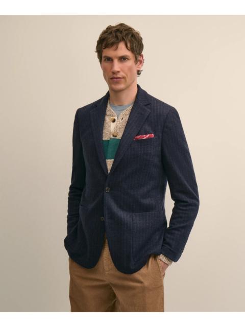 Brooks Brothers Classic Fit Wool Blend Stripe Knit Sport Coat