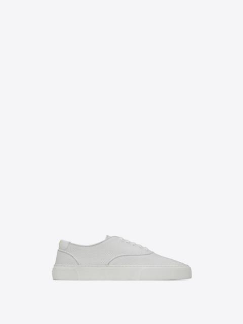 SAINT LAURENT venice sneakers in perforated grained leather