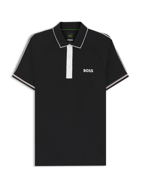 BOSS ACTIVE SLIM-FIT POLO SHIRT WITH MOISTURE MANAGEMENT