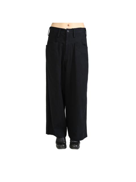 cotton straight-leg trousers