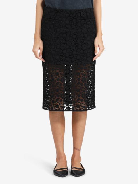 N°21 FLORAL-LACE MIDI SKIRT