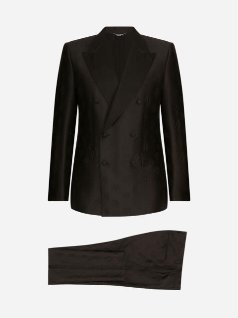 Dolce & Gabbana Double-breasted Sicilia-fit tuxedo suit with DG monogram