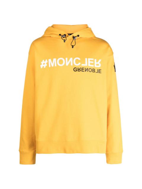 Moncler Grenoble logo-embossed cotton hoodie