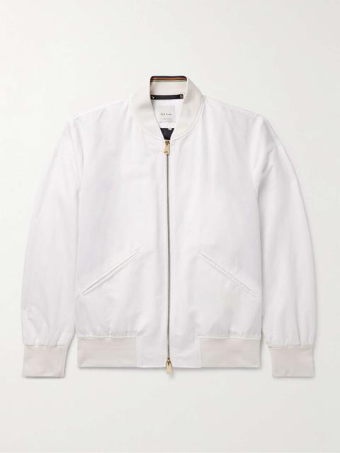 Cotton and Ramie-Blend Bomber Jacket