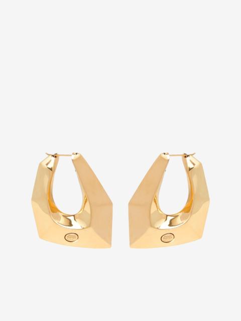 Women's Modernist Earrings in Antique Gold