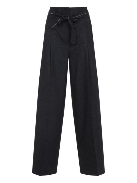 PESERICO pleated belted trousers