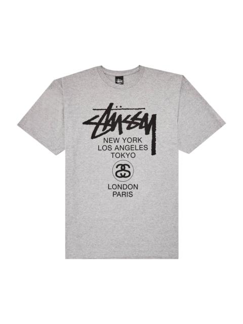 Stussy World Tour Tee 'Grey Heather'